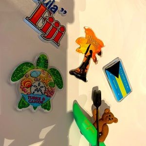 Five refrigerator magnets